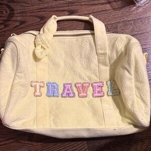 Stoney Clover x Target Yellow Travel Duffle Bag w/ Palm Tree Embroidered Design